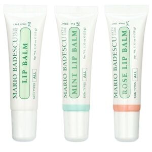 Mario Badescu Lip Balm Set - Mint, Rose, Clear